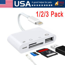 Portable 4 in 1 USB Camera SD TF Card Reader Adapter For iPhone iPod iPad IOS 13 picture