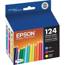 3 Pack Genuine Epson 124 Ink for Stylus NX125 NX130 NX330 NX420 WorkFoce 320 323 picture