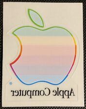 Vintage 1980’s APPLE Computer Rainbow Logo Window Cling DECAL NEW Unused NICE picture