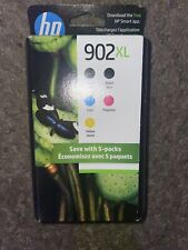 -BRAND NEW-Five Genuine OEM HP 902XL Cartridges (6ZA01AN, OPTION 140) -Free Ship picture
