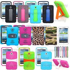 FOR SAMSUNG GALAXY TAB RUGGED HYBRID ARMOR IMPACT KICKSTAND SHOCKPROOF BOX CASE  picture