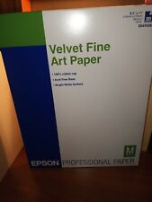 Epson Velvet Fine Art Paper (8.5x11 Inches, 20 Sheets) (S041636) , White picture