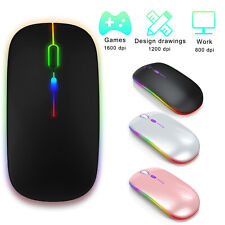 2.4GHz Wireless Optical Mouse USB Rechargeable RGB Cordless Mice For Laptop PC picture