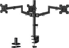 Triple LCD Monitor Desk Mount Fully Adjustable Horizontal Stand Fits 3 Screens u picture