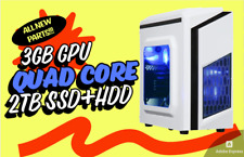Custom Gaming PC Tower-NEW-AMD Ryzen 3.8 GHZ QuadCore-2TB SSD+HDD-3GB GPU picture