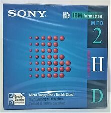 Sony MF2HD 1.44MB High Density Floppy Disc 10 Pack Factory Sealed picture