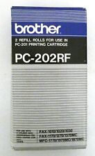 Genuine Brother Black Fax Ribbon Refill Rolls PC-202RF New 2 Rolls picture