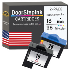 DoorStepInk Remanufactured In The USA For Lexmark 16 26 Black Color 2 PK picture