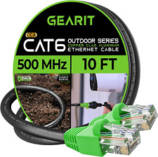 GearIT Cat6 Outdoor Ethernet Cable (10 Feet) CCA Copper Clad, Waterproof, Direct picture