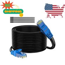 Cat 6 Outdoor Ethernet Cable 250 Ft, Adoreen Gbps Heavy Duty Internet Cable (Fro picture