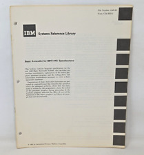 VTG 1963 IBM Systems Reference Library 1440 Basic Autocoder Manual Booklet OA22 picture