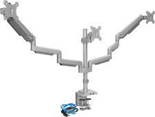 Mount-It Triple Monitor Mount | Desk Stand with USB and Audio Ports 3 Counter picture