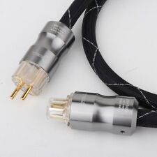 10AWG OCC EU/US Audio Power Cord with HIFI Audiophile EU/US Gold Plated Plug picture