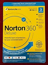 Norton 360 Deluxe 2024, 3 Devices (PC Mac Android iOS) 1 Year (Sealed Key Card) picture