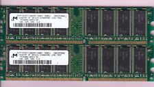 2GB 2x1GB PC-3200 MICRON MT16VDDT12864AY-40BD1 DDR-400 DESKTOP MEMORY KIT DDR1 picture