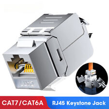 Shielded CAT8 Cat6a Jack RJ45 Tool-Less Type Zinc Alloy Module Adapter Coupler picture