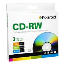 3-Pack Polaroid CD-RW 700MB 80-Minute 4x CD-Rewritable Disc in Slim Case picture