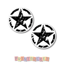 Military star sticker 60mm h 2 pack quality waterproof vinyl us army style picture
