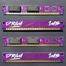 4pcs PurpleRAM new 4MB kit (4x1MB) 60ns 30pin SIMM low profile memory modules picture