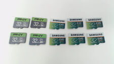 Lot of 10 - 32GB Samsug & PNY Micro SD Memory Cards picture