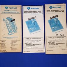 ROCKWELL R6500 MICROPROCESSOR PROGAMING REFERENCE CARDS VINTAGE COLLECTION OF 3 picture