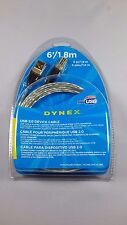 Dynex 6' USB 2.0 Device Cable A male to B male new 24K gold plated connectors picture