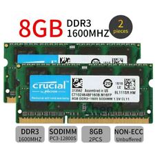 Crucial 16GB 2x8GB PC3-12800 DDR3 1600MHz RAM for MacBook Pro 13