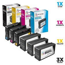 LD  6pk Reman Cartridge Set for HP 950 XL 951XL OfficeJet 8620 8625 8616 Color picture