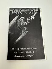 Falcon The F-16 Flight Simulation Macintosh V2 Manual Spectrum Holobyte 1987 VTG picture