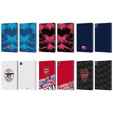 OFFICIAL ARSENAL FC CREST AND GUNNERS LOGO LEATHER BOOK CASE FOR APPLE iPAD picture