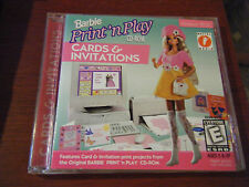 Barbie Print' n Play - Cards & Invitations (PC, 1996) picture
