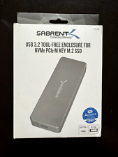Sabrent USB 3.2 Tool-Free Enclosure for NVMe PCIe M Key M.2 SSD EC-TFNE - Silver picture