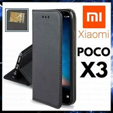 Case IN Wallet Book for XIAOMI POCO X3 Cover Flip Magnetic Black Leather picture