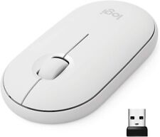 Logitech Pebble M350 Wireless Mouse with Bluetooth or USB Mouse - White picture