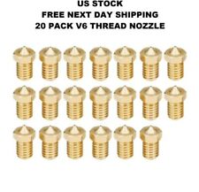 20-Pack V6 0.4mm 0.6mm 0.8mm 3D Printer Nozzle Brass Nozzle Extruder 1.75 E3D M6 picture
