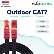 Outdoor CAT7 Copper 26AWG Network Patch Cable Cord SFTP Ethernet LAN Cable Lot picture