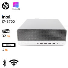 HP i7 8th Gen / DDR4 32GB / 1TB M.2 PCIe SSD WiFi BT HDMI SFF Desktop Windows 11 picture