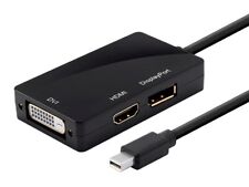 Monoprice Mini DisplayPort 1.1 to HDMI, DVI, and DisplayPort Adapter, Black picture