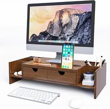 Crestlive Products Monitor Stand Riser, Bamboo Computer 1PC, Antique Brown #4  picture