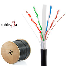 Cat5E Outdoor Cable Shielded Direct Burial Waterproof 24AWG Solid Wire 1000FT picture