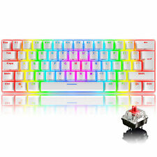 RGB Backlit Gaming Wired Keyboard Mini 62-keys USB-C Mechanical Portable For PC picture