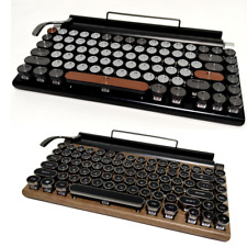 Steampunk Typewriter Mechanical Keyboard Bluetooth Wireless Dual Modes 83 Keys picture