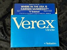 Broderbund Where in The USA is Carmen San Diego for Apple II 5.25 Floppy Media picture