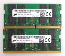 Lot 2x 16GB (32GB) Micron MTA16ATF2G64HZ-2G3E1 PC4-19200 2400MHz SODIMM RAM picture
