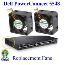 Set of 2x Plug-and-Play New Quiet fans for Dell PowerConnect 5548 5548P Switch picture