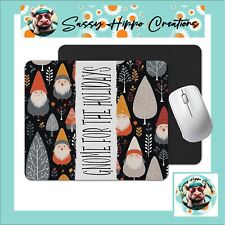 Mouse Pad Gnome for the Holidays Christmas Anti Slip Back Easy Clean Sublimated picture