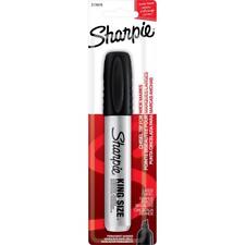 Sharpie 15101 King Size Black Quick Dry Chisel Tip Permanent Marker (Pack of 6) picture