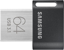 SAMSUNG MUF-64AB/AM FIT plus 64GB - 300Mb/S USB 3.1 Flash Drive Black/Sliver picture