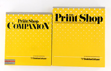 Broderbund The Print Shop & Print Shop Companion Apple II Big Box W/ Extras picture