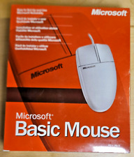 Vintage MICROSOFT Basic Mouse 1.0 PS/2 Windows 98 2000 Computer Wired New Sealed picture